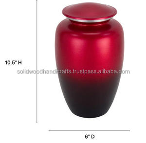 Urnas decorativas de latón para adultos, urnas hechas a mano para entierro de hombres y mujeres. - Product Image 2