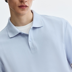 Chemise de golf en tricot uni personnalisée pour hommes, coton de haute qualité, manches courtes, respirante, vêtements de sport décontractés - Product Image 4