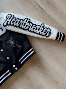 OEM Custom Varsity Jackets Men Embroidery Letterman Jacket Leather Sleeves College Streetwear Jacket Bulk - Product Image 3