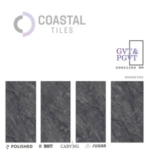 Dalles en porcelaine de qualité supérieure 600x1200mm, aspect carrelage, 9mm, anti-casse, faible absorption d'eau, résistantes aux taches - Product Image 1