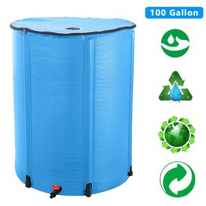 Serbatoio Pieghevole Blu da 100 Galloni per Raccolta Acqua Piovana per Giardinaggio e Irrigazione - Product Image 6