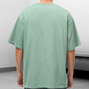T-shirt surdimensionné pour homme en coton doux, imprimé numérique effet vieilli, streetwear de haute qualité, confort optimal. - Product Image 2