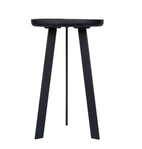 Modern Round Side <b>Table</b> Metal Legs Accent Dining <b>Table</b> Minimalist <b>Wooden</b> <b>Top</b> Furniture for Home Hotel - Product Image 2