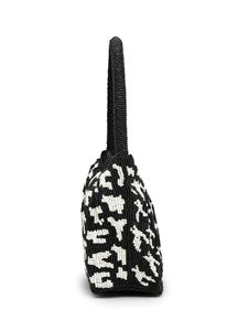 Luxury Handmade Black White Embroidered Zipper Clutch Bag Geometric Pattern Women's Evening Daily Use Purse Custom OEM Wholesale - Product Image 3