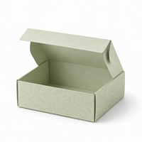 Boîte d'expédition personnalisée en papier vert pâle, emballage cadeau imprimé pour l'emballage de marques e-commerce