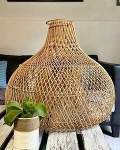 Vietnamese Handicraft Woven Rattan Pendant Lamp <b>Shade</b> Round Boho Style Eco-Friendly <b>Light</b> Cover for Home Decor - Product Image 6