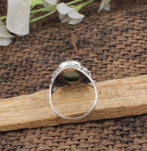 Bague en Amazonite Naturelle, Argent Sterling 925, Faite à la Main, Coupe Coussin, Pierre de l'Espoir, Style Bohème, Cadeau Unique pour Elle - Product Image 6