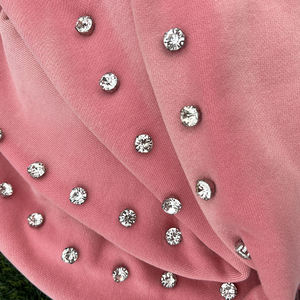 Rhinestone & Pearl Work Graphic Hoodies Custom Printing Zip-up Sweatshirt Hip Hop Style Streetwear Hoodie for <b>Men</b> and Women - Product Image 3