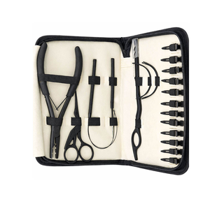 Kit d'outils professionnels pour extensions de cheveux, accessoires en acier inoxydable de qualité chirurgicale pour coiffeurs, extensions de cheveux, logo personnalisé - Product Image 4