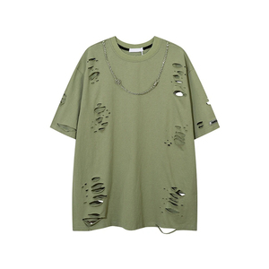 2026 Wholesale Heavy Weight Tee Blank Oversize Distress T-Shirt Custom Distressed Oversized Men T Shirts Wholesale Price - Product Image 3