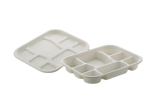 Bandeja de Comida Biodegradable Moderna y Ecológica Plantura, Rectangular con Compartimentos Divididos, Apta para Microondas, para Llevar - Product Image 6