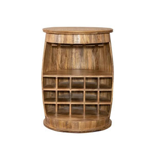 Mueble Bar para Vinos de Madera de Mango Sólida con Acabado Rústico, Perfecto para el Hogar y la Oficina - Product Image 5