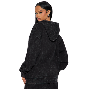 Survêtement oversize à fermeture éclair en tissu molletonné de coton lourd 450 GSM avec votre logo et design personnalisés, prix de gros - Product Image 6