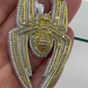 Collier personnalisé en moissanite et diamants, style hip-hop, pendentif pour hommes et femmes, argent sterling 925, bijoux fins - Product Image 3