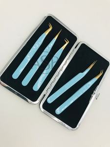 เด็กหัวใจสีฟ้าจับสแตนเลสที่ยั่งยืนโลโก้ที่กําหนดเองต่อขนตาแหนบแหนบคุณภาพสูงต่อขนตา - Product Image 5