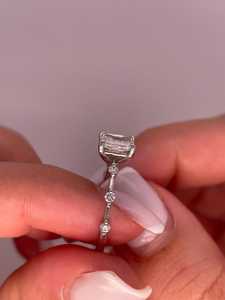 Moissanite Cushion Cut Diamond Engagement Classic <b>Ring</b> For Women's original 925 Silver For Bridal Promise Gift For Lovers - Product Image 4