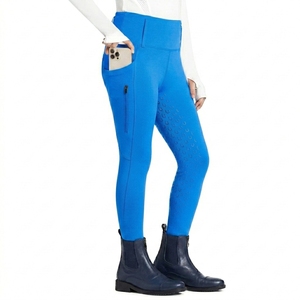 Wholesale Custom Equestrian Women Riding Tights Zipper Pockets horse riding breeches Riding Leggings Equestrian Leggings - Product Image 3