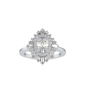 Premium Quality 925 Silver <b>Large</b> Cocktail Core Moissanite Diamond Birthday Gift Women <b>Ring</b> - Product Image 3