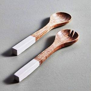 Utensilios para Ensalada Modernos de 11 Pulgadas con Revestimiento de Resina Ecológica, Aptos para Lavavajillas, Hechos en India - Product Image 2