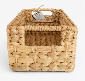 Panier de rangement KIARA S en jacinthe d'eau naturelle, tissé à la main, organisateur écologique, fournisseur en gros - Product Image 2