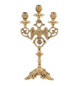เชิงเทียนทองเหลืองโบราณ 3 ดวง สำหรับตกแต่งงานแต่งงาน ตกแต่งบ้าน ขายดี - Product Image 5