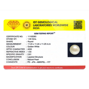 Certified Natural Freshwater Pearl 9.7 Carat Loose White Pearl Wholesale - Product Image 3