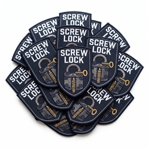 Fabricant de patchs brodés personnalisés en gros, badges cadenas ronds Polhem en gros - Product Image 6