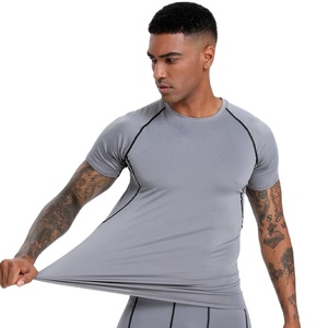 Personalizar elegante verano Jogging Wear hombres 2025 Premium 3D impreso Rash Guard nueva camisa transpirable ajustada - Product Image 1