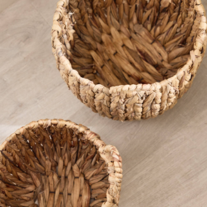 Pot à fleurs en jacinthe d'eau style bohème, pot en paille tressé à la main pour la décoration intérieure et le jardin extérieur - Pot tressé naturel du Vietnam - Product Image 4