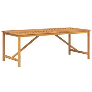 Mesa de Comedor de Jardín Resistente de Madera Maciza de Acacia Marrón 78.7X35.4 Pulgadas para Conjuntos de Jardín Duraderos - Product Image 2
