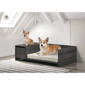 Esme 47 \ "grigio cenere moderno letto per animali domestici comodo con cuscino e vano portaoggetti laterale - Product Image 1