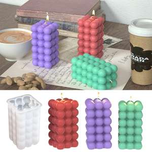 Moule en silicone pour bougie en forme de cube, aromathérapie, gypse, ciment, résine époxy - Product Image 1