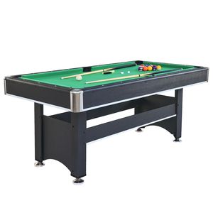 Tavolo da Biliardo Nero da 6 Piedi con Feltro Verde e Piano Convertibile per Ping Pong - Product Image 3