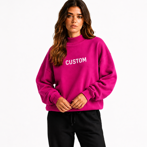 Sweat-shirt à col montant pour femme Hellas Fashion, en coton premium, molletonné, coupe-vent, séchage rapide, respirant, style décontracté, personnalisable - Product Image 1