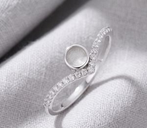925 Sterling Silver 5mm Round Blank Bezel <b>Ring</b> Breastmilk Ashes Crushed <b>Opal</b> Resin Keepsake DIY Jewelry <b>Ring</b> Setting - Product Image 1