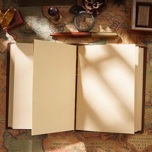 Sheets(400Pages) Kraft Paper Sketchbook Notepad Holders Genuine Leather Sewing Hardcover Travel <b>Writing</b> <b>Journal</b> Dairy Gift - Product Image 4