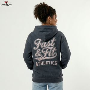 Sudadera con capucha informal para mujer, personalizable al por mayor con logo, estilo urbano, hombros caídos, transpirable, de punto. - Product Image 5