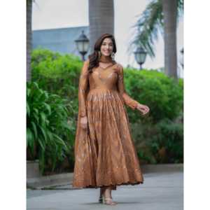 Vestido de fiesta para mujer de diseñador con juego de trabajo bordado de secuencia Dupatta - Product Image 5