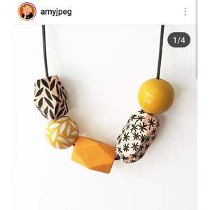 Collier en résine et bois décontracté et festif, fournitures de perlage pour tenues - Product Image 2