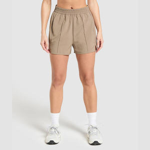 Shorts pour femmes de qualité supérieure OEM, élégants, unis, taille haute, élastique, décontractés, mode estivale, streetwear - Product Image 1