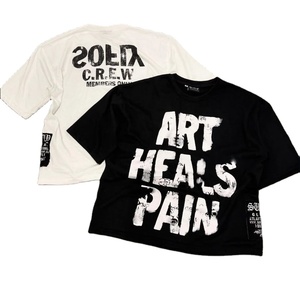 Premium 260Gsm coton hommes T-Shirts 3D imprimé surdimensionné haut court goutte épaule haute qualité Logo personnalisé grande taille hommes t-shirt - Product Image 2