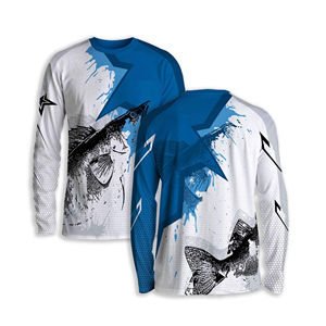 Camisetas de pesca transpirables con sublimación completa para hombre, de alta calidad, personalizadas, anti-UV, de manga larga y secado rápido. - Product Image 1