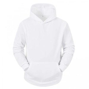 Conjunto de Sudadera con Capucha y Pantalones Blancos Unisex, Chándal Informal de Color Sólido, Manga Larga, Cierre con Cordón, Corte Regular, Ropa de Otoño - Product Image 2
