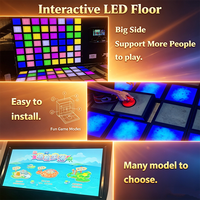 Garantie 1 an, installation facile, thème multi-jeux personnalisé, jeu actif, sol LED interactif RGB, piste de danse LED interactive