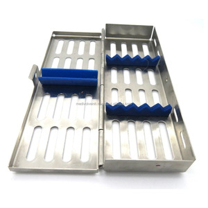 <b>Top</b> Rated Medivolve Dental Sterilization Cassette Tray <b>Box</b> <b>Set</b> of 5 Surgical Instruments Holder CE ISO Wholesale Best Supplier - Product Image 4