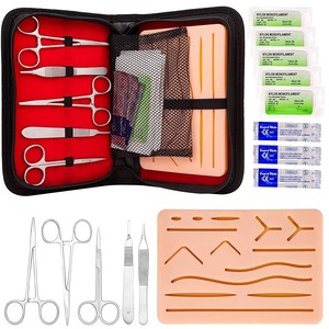 Scalpel Handle <b>Suture</b> Piratic <b>Kit</b> Professional Stainless Steel 9 Pieces Advances Surgical <b>Kits</b> With Tweezers Forceps - Product Image 5