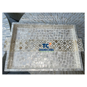 Wholesale Decor Factory MOTHER OF PEARL <b>TRAY</b> Luxury Round Shape ROUND MOTHER OF PEARL <b>TRAY</b> Vietnam - Product Image 1