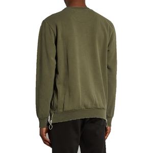 Sweat-shirts à capuche personnalisés en coton épais de couleur unie pour hommes, doublés en coton, col rond, coupe oversize, vente en gros - Product Image 3