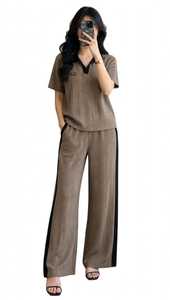 ชุดเซ็ตเสื้อโปโลแขนสั้นสีเบจ 2 in 1 สำหรับผู้หญิง ยี่ห้อ OneTen Apparel รุ่น Spring พร้อมแถบข้างตัวเสื้อ - Product Image 3
