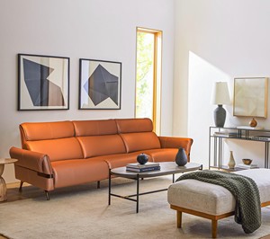 RUSTIC L Shaped <b>Corner</b> Sofa PU Leather Fabric Solid Sal Wood Frame High Density Foam Supersoft Latex Recron <b>Cushion</b> Modern - Product Image 1